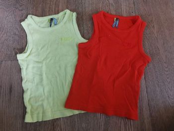 Lot 2 débardeurs orchestra 18mois