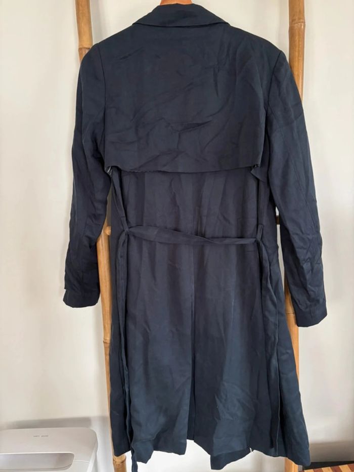 Trench long bleu marine - VILA taille M - photo numéro 9