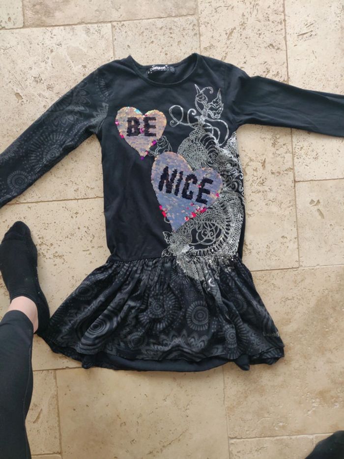 Robe fille Desigual 11-12 ans à sequins - photo numéro 5