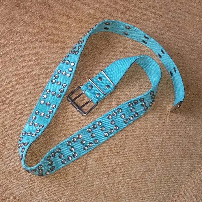 Ceinture bleu à strass, réglable