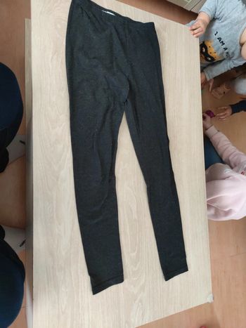 Legging gris noir chine 14/16 ans