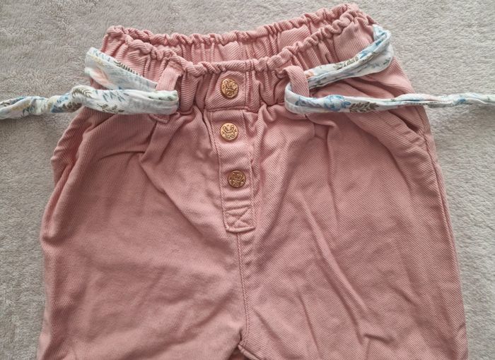 Ensemble blouse multicouleur + pantalon rose - 18M - Sergent Major (BE avec défauts) - photo numéro 3
