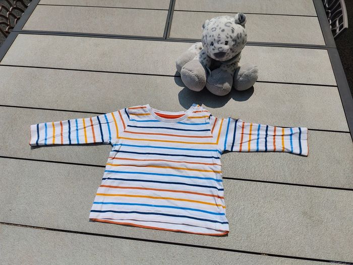 Tee shirt ml garçon rayé 12 mois