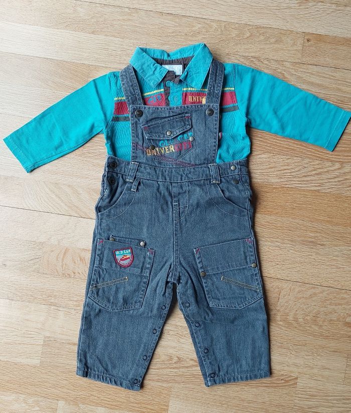 Ensemble salopette + haut 18 mois