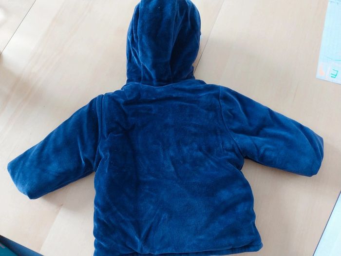 Veste chaude bébé 6 mois bleu marine - photo numéro 4