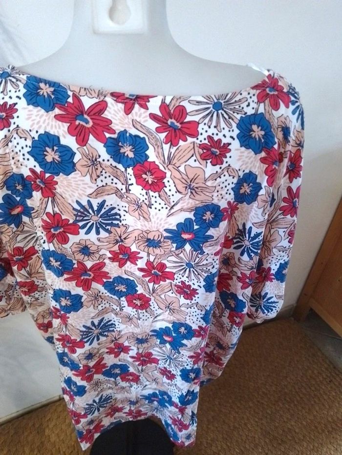 Tunique fluide à fleurs taille 50 - In extenso - 100% viscose - photo numéro 4