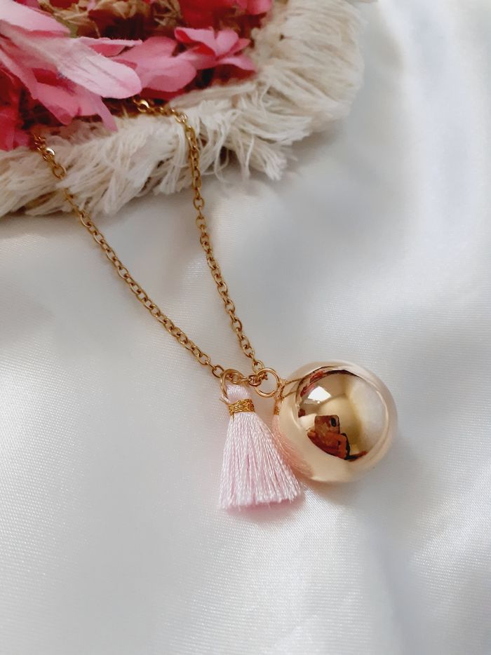 Bola de grossesse pompon rose