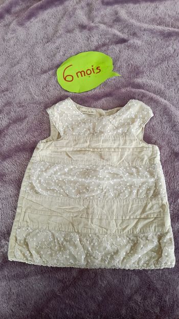 Robe coton doublée dentelle