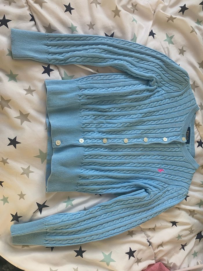 Gilet ralph lauren fille bleu 6 ans