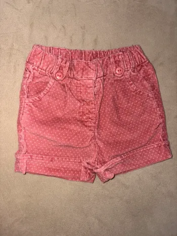 Short en velours côtelé