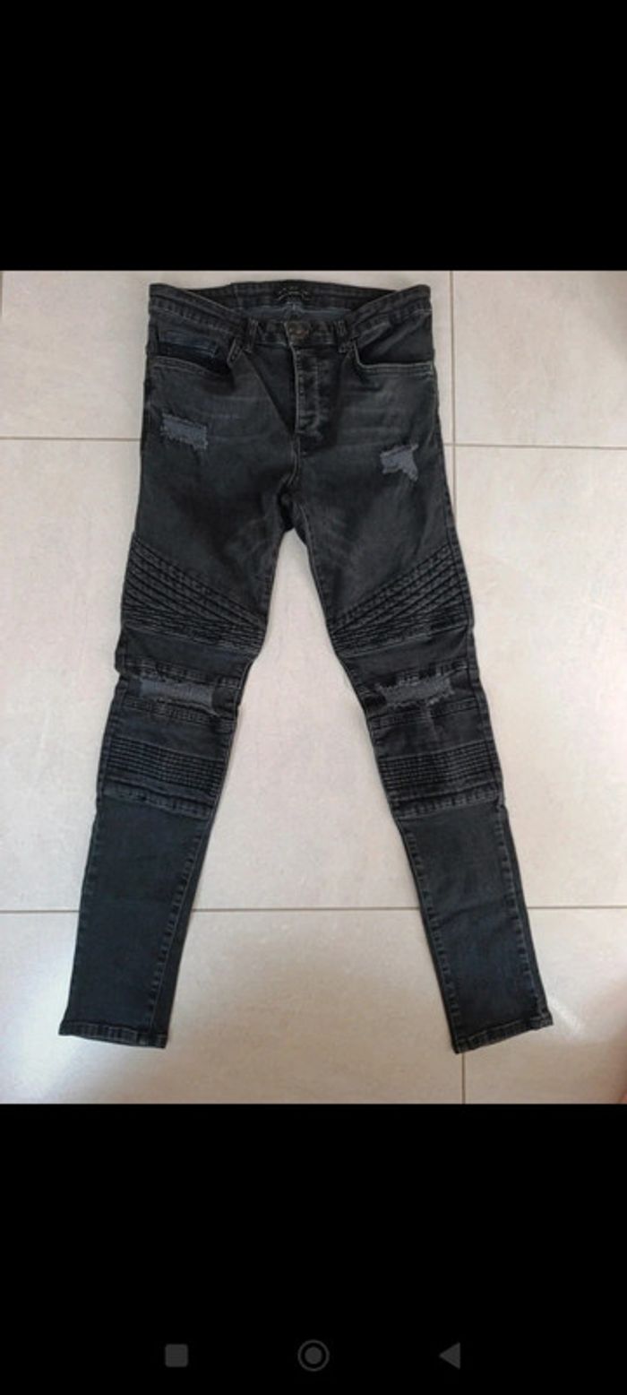 Jeans slim homme noir t.40