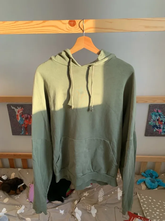 Sweat à capuche vert kaki M