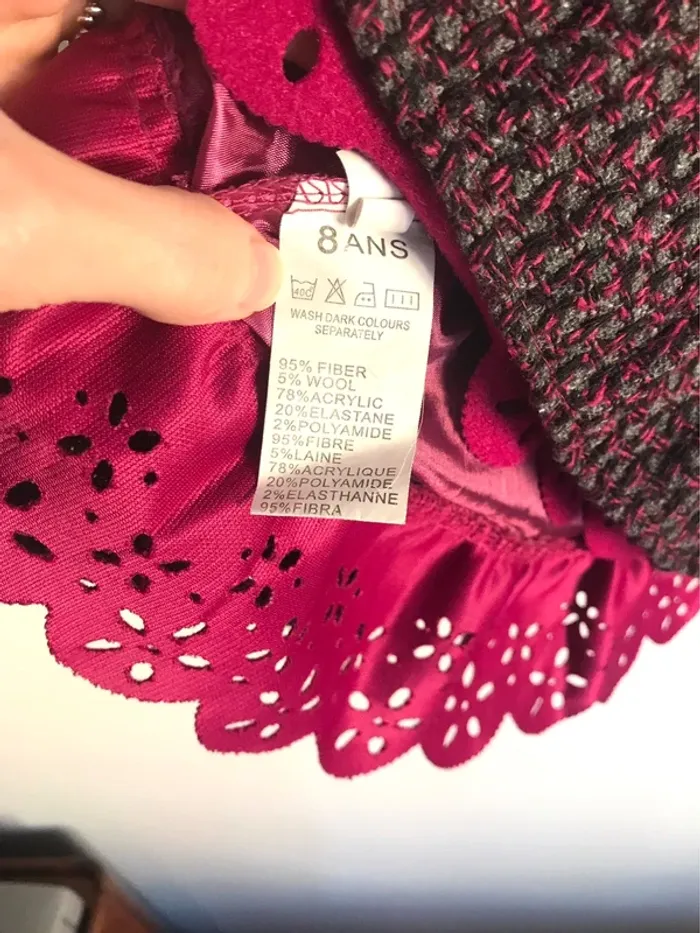 Robe col roulé violette et à sequins 8 ans - photo numéro 10