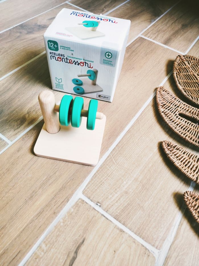 🔴Jeu d'encastrement horizontal formes/cercles à encastrer en bois marque Oxybul - photo numéro 3