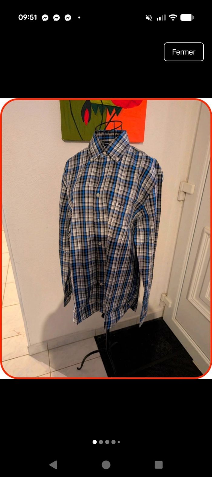 Chemise McGregor Regular Fit – Carreaux Bleu/Gris/Noir – Taille M - photo numéro 1