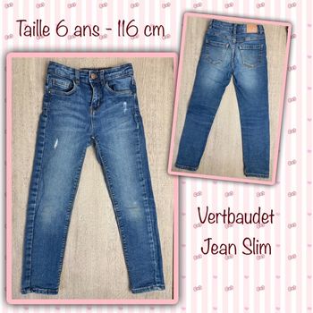 Jean slim avec usures  - taille 6 ans 116 cm