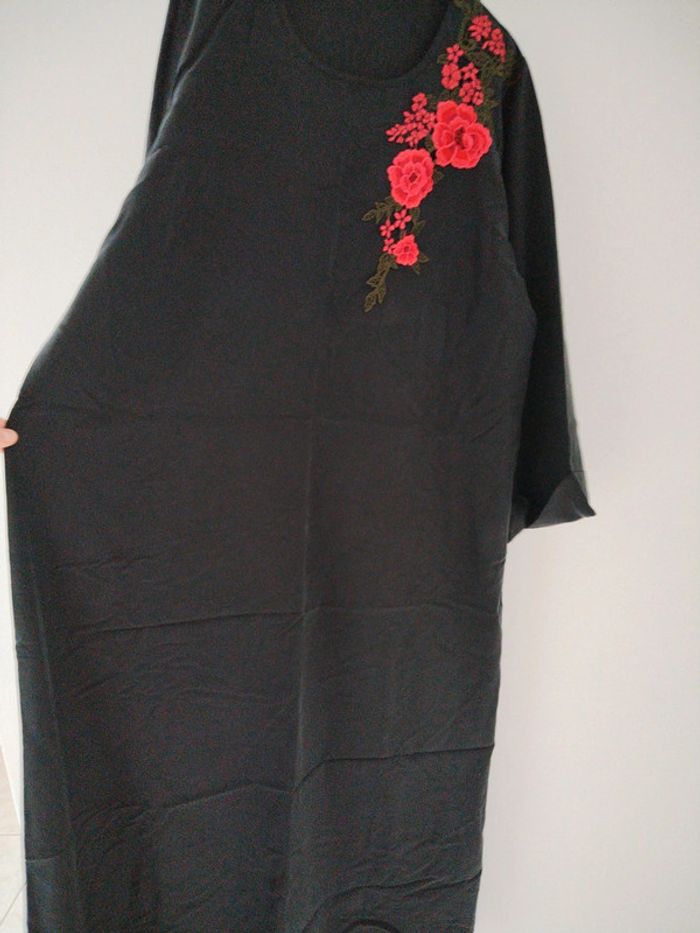 Robe abaya avec grand voile noire - photo numéro 5