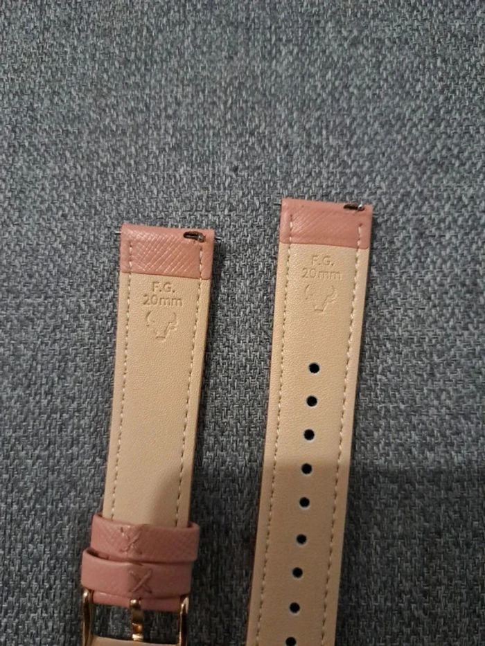 Bracelet montre cuir rose 20mm Fullmosa - photo numéro 3