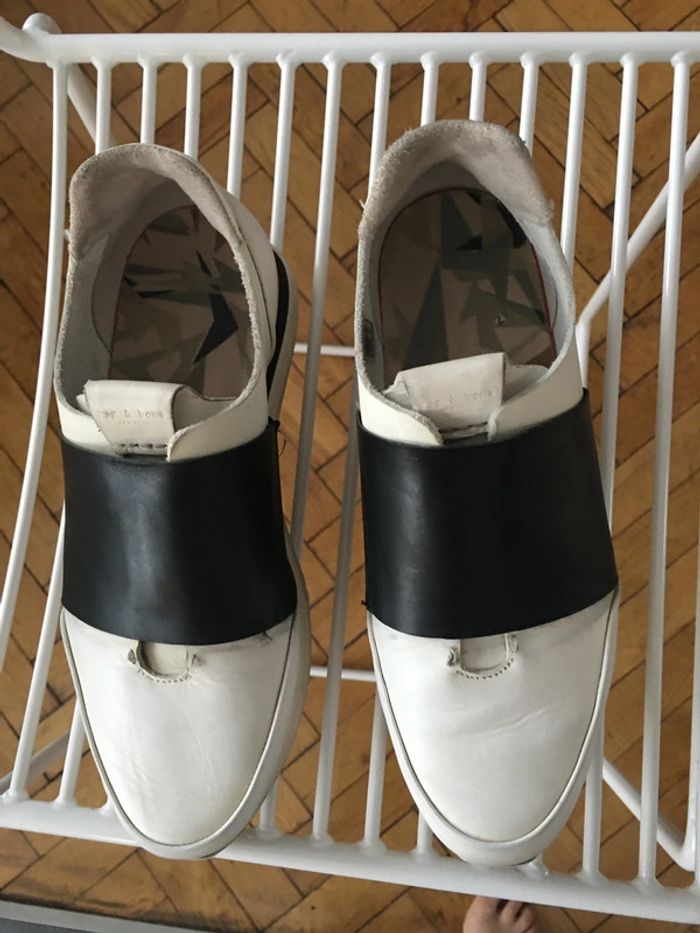 Baskets blanche tout cuir - photo numéro 2