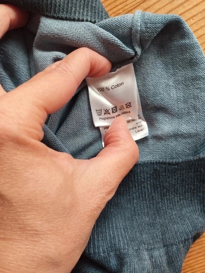 Pull léger bleu ardoise – PocoPiano – 8 ans – Casual & confortable - photo numéro 5