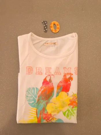 T shirt neuf manches longues perroquet