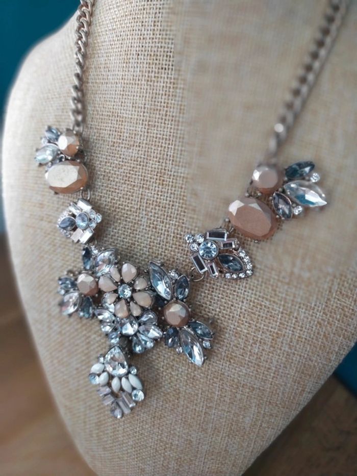 Parure cristal chic – Collier statement + bijou de cheveux assorti – Idée cadeau Fête des Mères - photo numéro 3