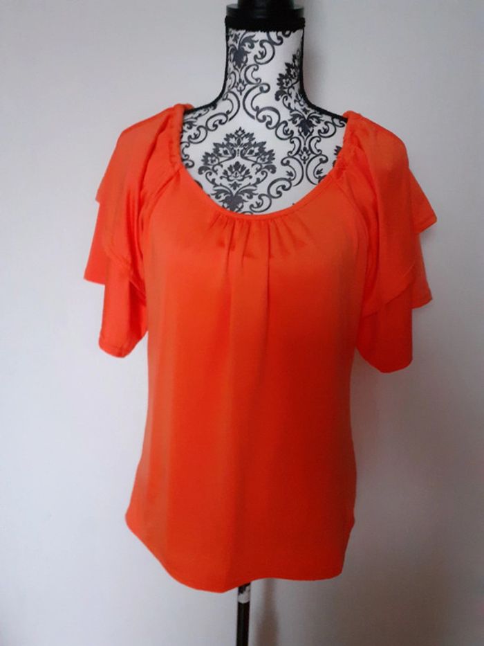 Blouse fluide orange