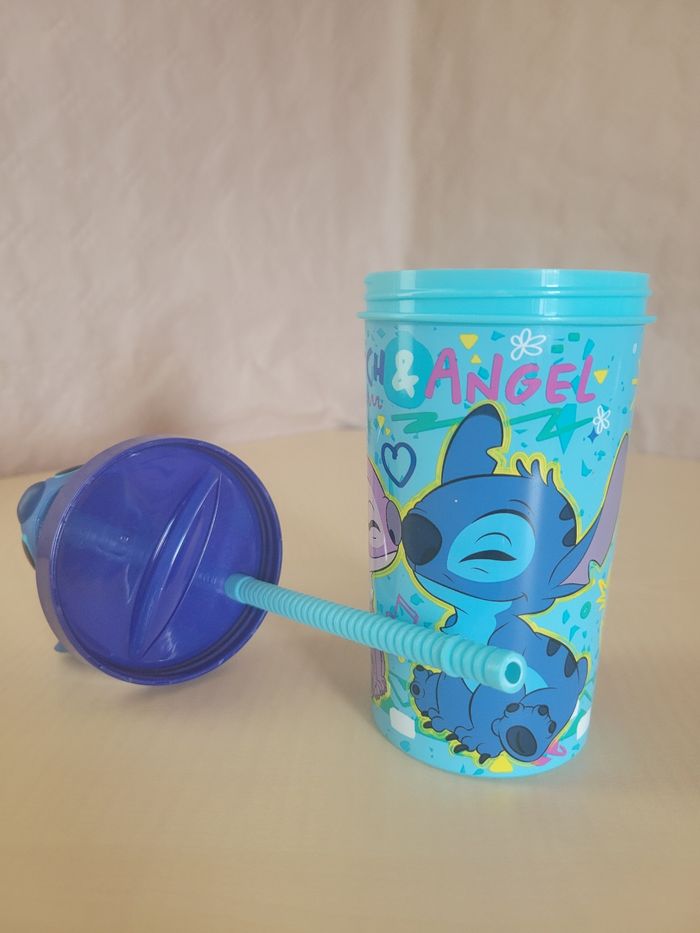 Verre gobelet avec paille Stitch - photo numéro 8