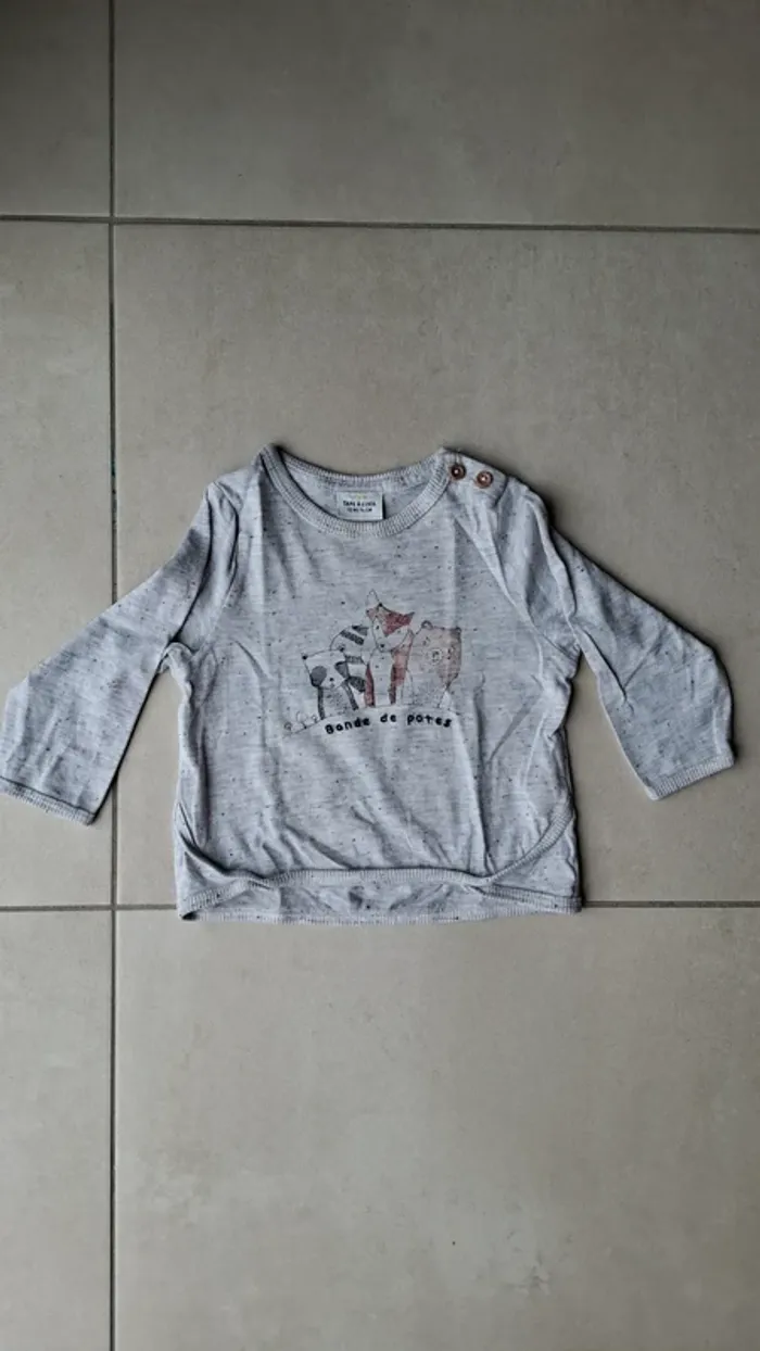 Lot 3 tee-shirts manches longues 12 mois - photo numéro 8