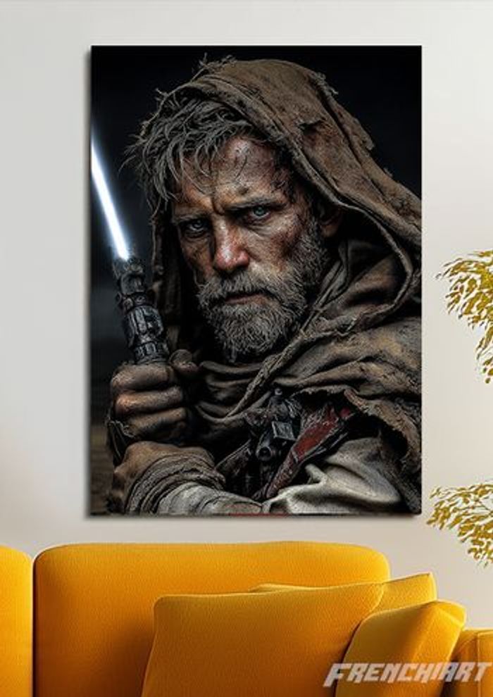 Poster métallique 30cm x 42cm Obiwan Starwars + aimant mural fourni. - photo numéro 2
