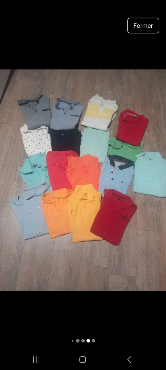 Lot 17 polos manches courtes 12 ans - photo numéro 15