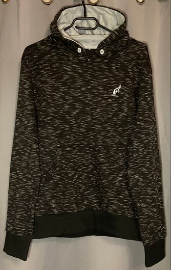 Pull à capuche »Auztralian »noir et blanc