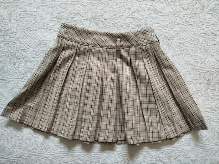 Jupe enfant 11 12 ans 152 cm style écossais marron Zara