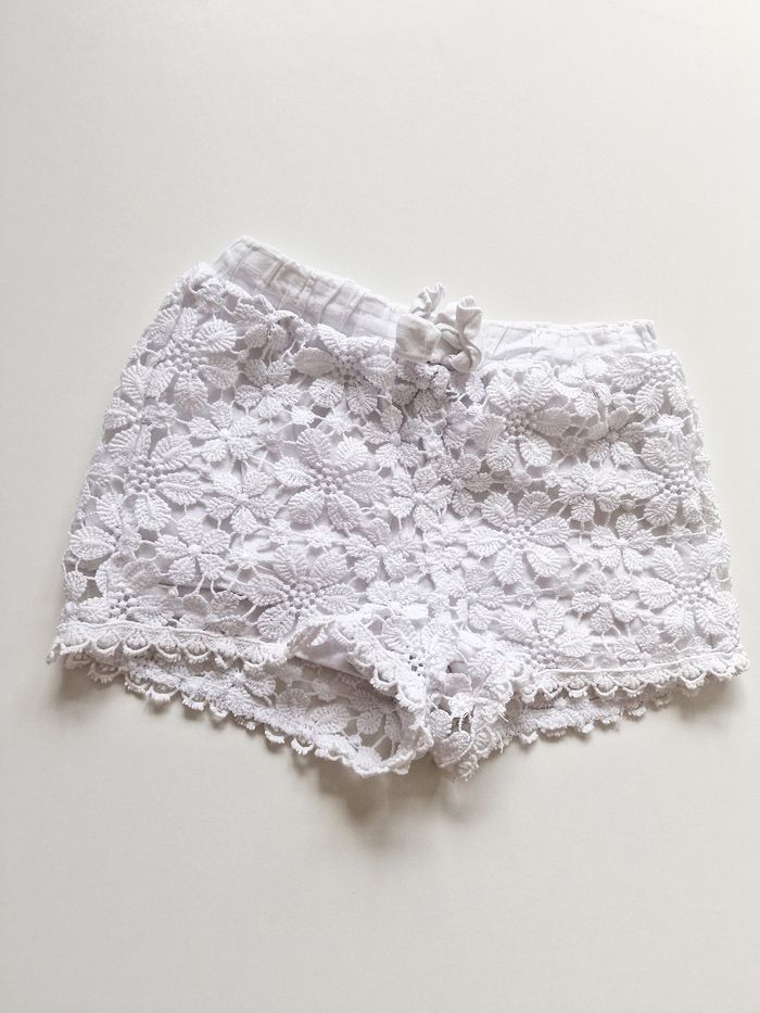 Zara - Short doublé en dentelle - Blanc (2 ans)