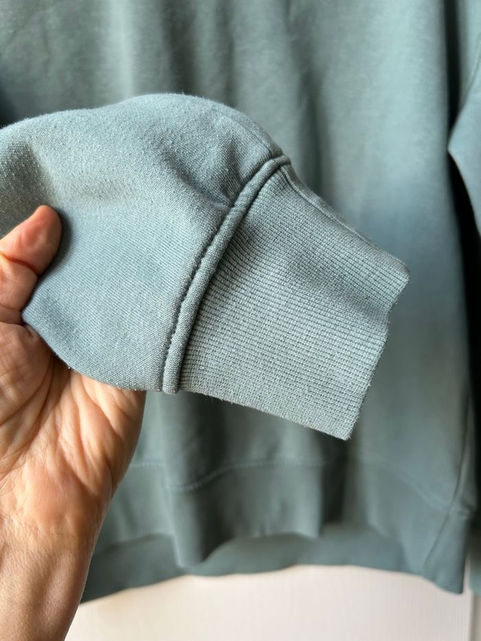 Sweat-shirt  « nature  » couleur vert sauge - photo numéro 4