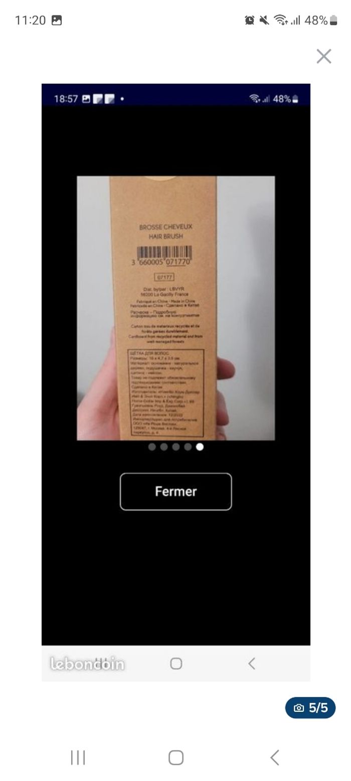 Mini-brosse à cheveux en bois Yves Rocher - photo numéro 5