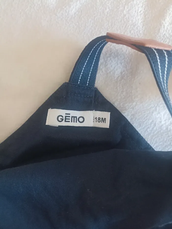 Salopette short garçon bleu Gémo 18 mois - photo numéro 2