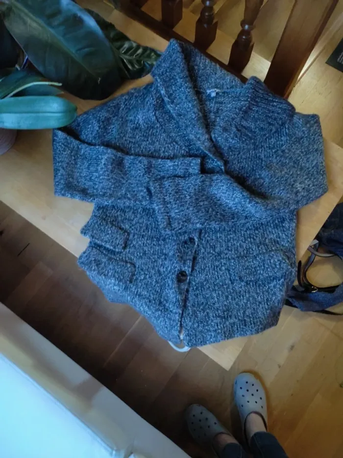 Gilet gris chiné grain de malice