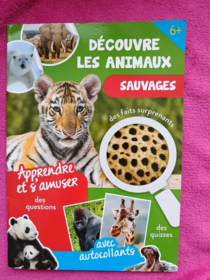 Cahier d'activités animaux sauvages