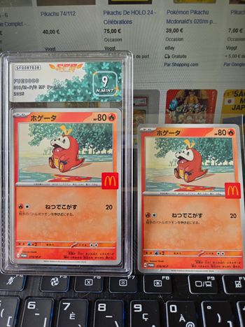 Carte Gradée Promo Mcdonald's Chocodrile + la Non Gradée 