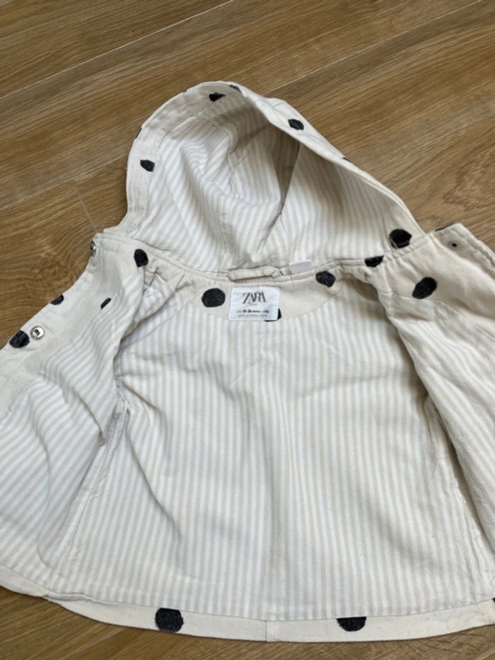 Veste jean à pois noir Zara - photo numéro 5