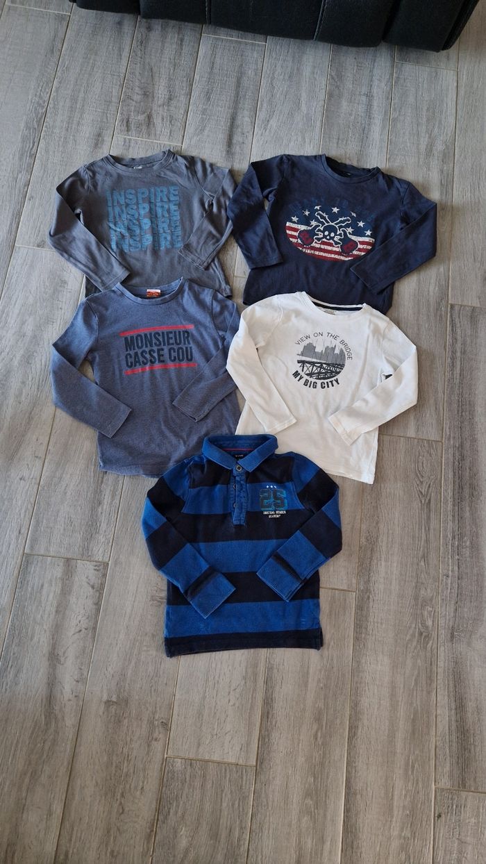 Lot de 5 tee shirt manches longues, taille 5 ans - photo numéro 2