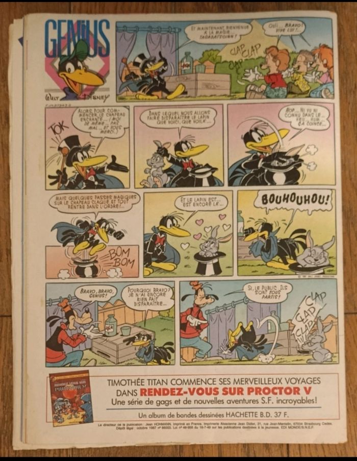 Ancien journal de mickey avec cadeau étoile magique N°1843 - 1987 vintage - photo numéro 10