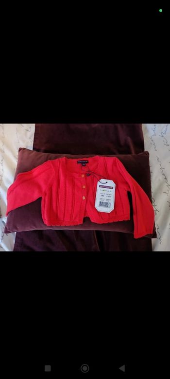Gilet manche longue rouge 9 mois sergent major