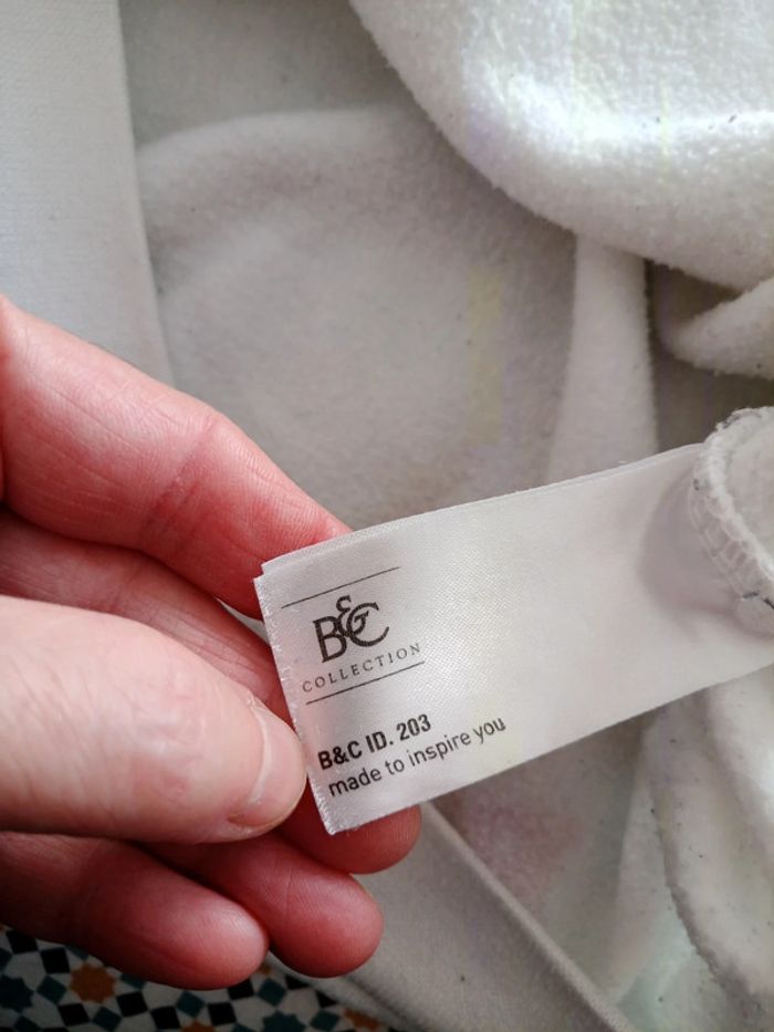 Pull Sweat blanc à capuche - Taille L - photo numéro 12