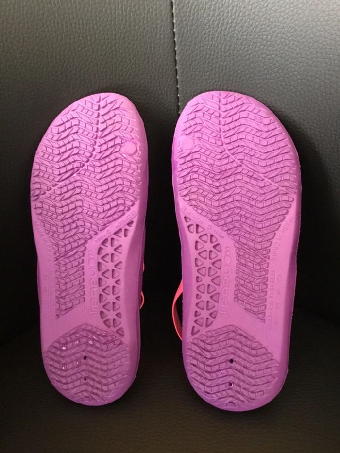 Sandales de plage 31/32 violettes avec élastique Nabaiji - photo numéro 3