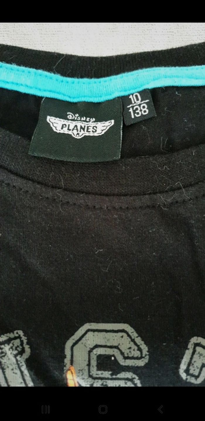 T-shirt plane noir 10 ans - photo numéro 3
