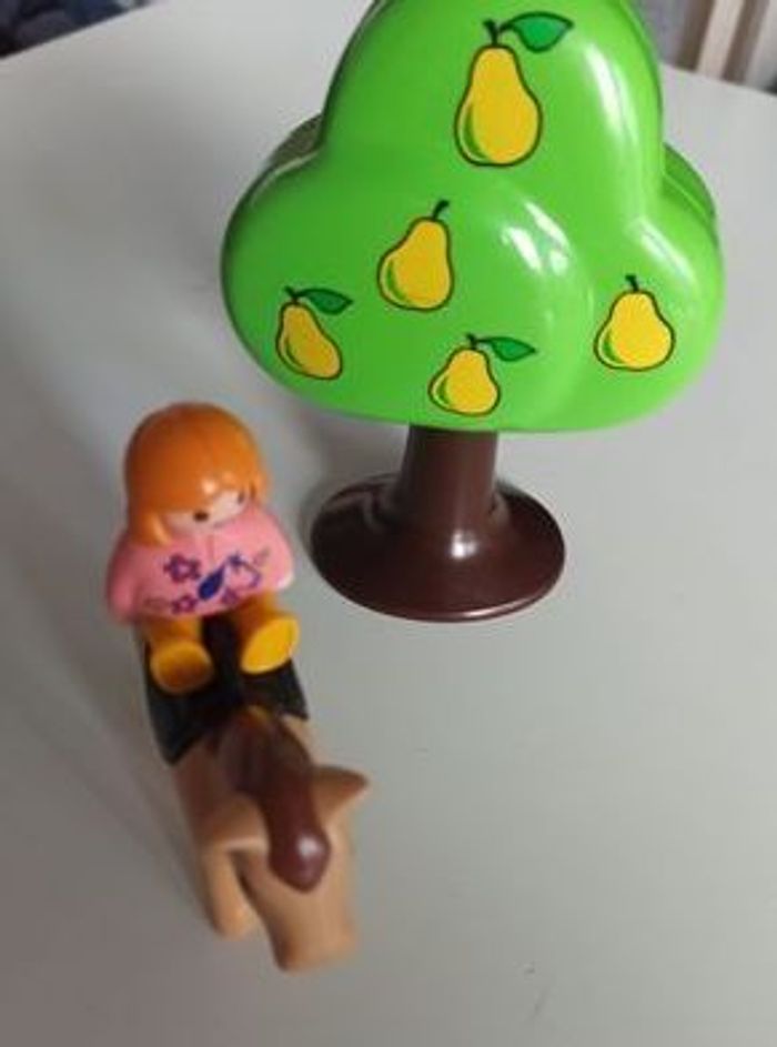Lot Playmobil 123 petite fille et son poney - photo numéro 2
