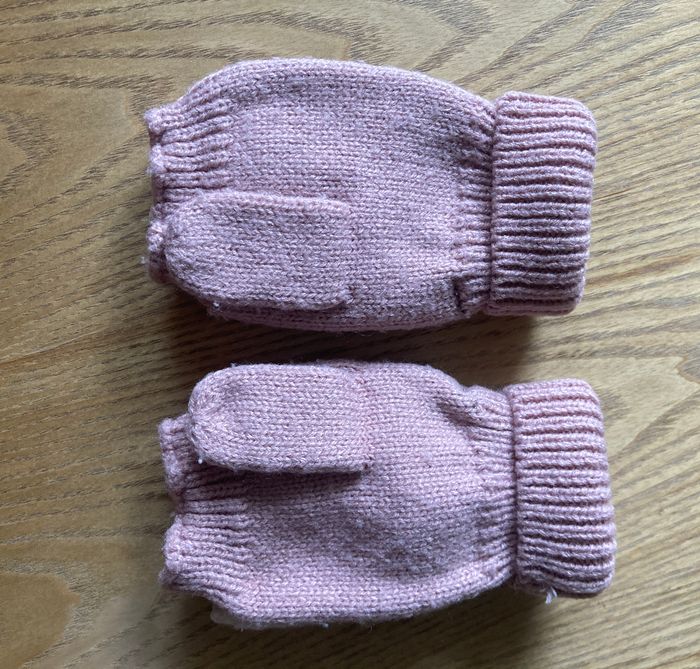 moufles/mitaines en maille fille 8/10 ans - photo numéro 4