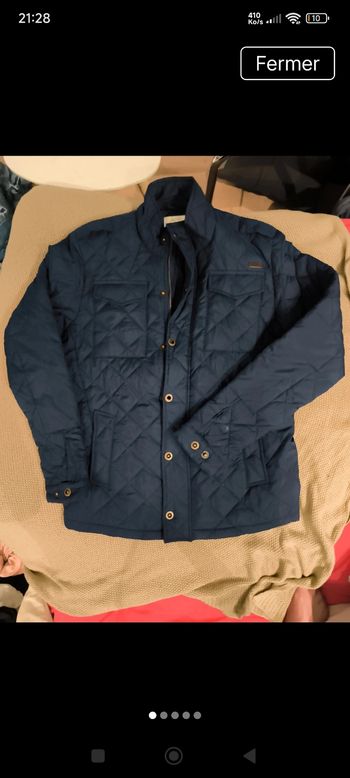 Veste matelassée The Black Bear - Bleu Marine - Taille M - Style Barbour